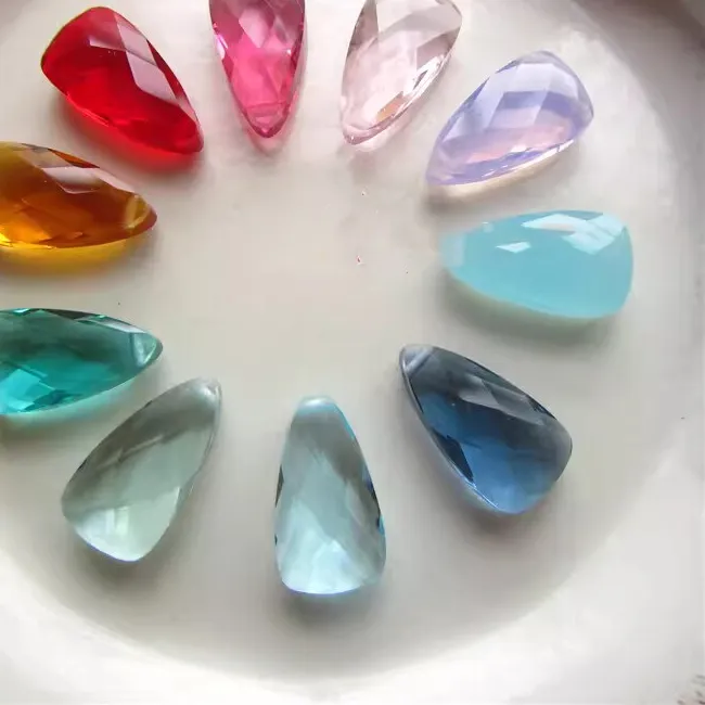 Authentic 5PIECES loose beads Quartz OVAL drop faceted 15mm for DIY jewelry making FPPJ nature gemstone