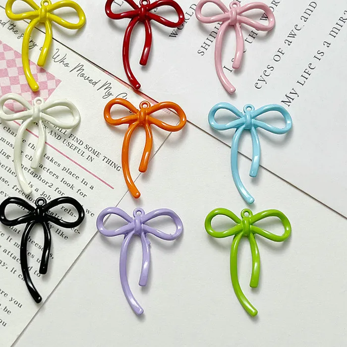 Authentic Alloy Bowknot Charm Pendants Bow Charm Bulks Mini Bowknot Earring Charms for Valentine’s Day Jewelry Making DIY Crafts Supplies