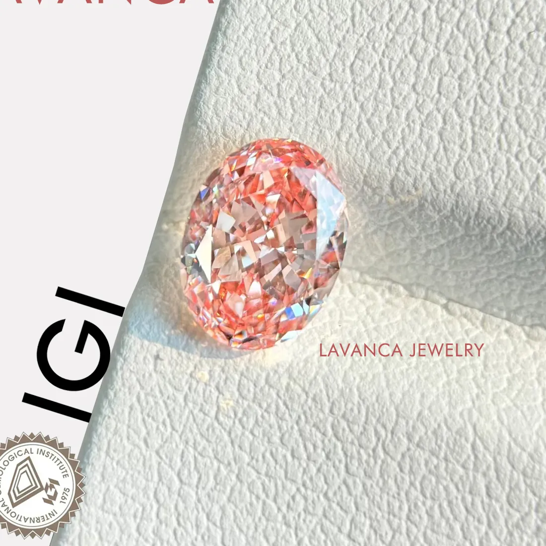 Authentic IGI Certified Pink Oval Lab Grown Diamonds 0.5ct-3.0ct Pink Lab Created Diamonds CVD/HPHT Synthetic Stones For Jewelry Made