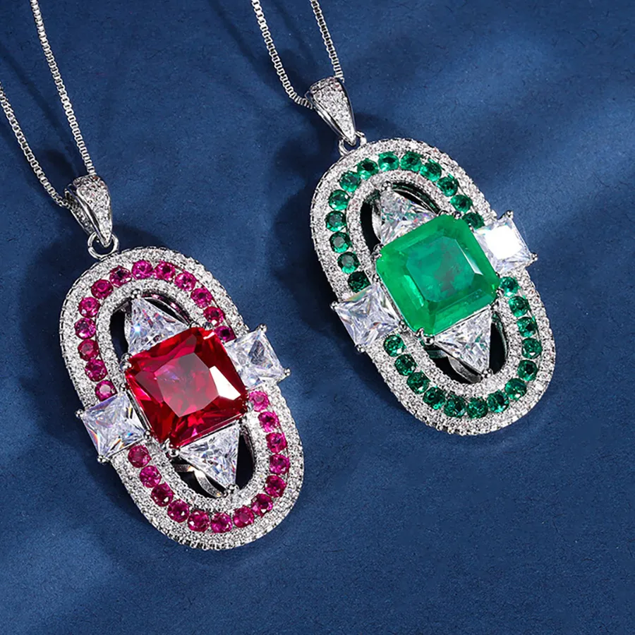 Authentic The Verdant Heart & Crimson Flame Alchemical Pendant
