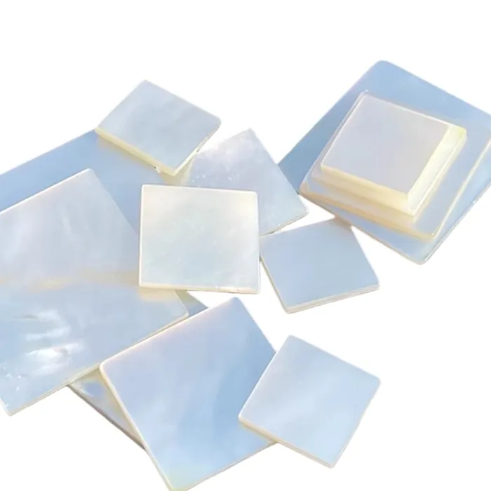 Authentic 10pcs 10mm-20mm Natural White Sea Pearl oyster Shell Mosaic Tile DIY mother of pearl For Jewelry Making