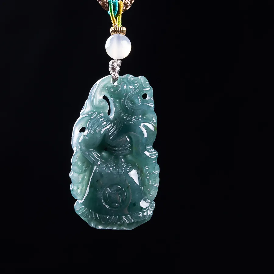 Authentic Whispers of the Dragon: The Jadeite Pixiu Amulet of Fortune