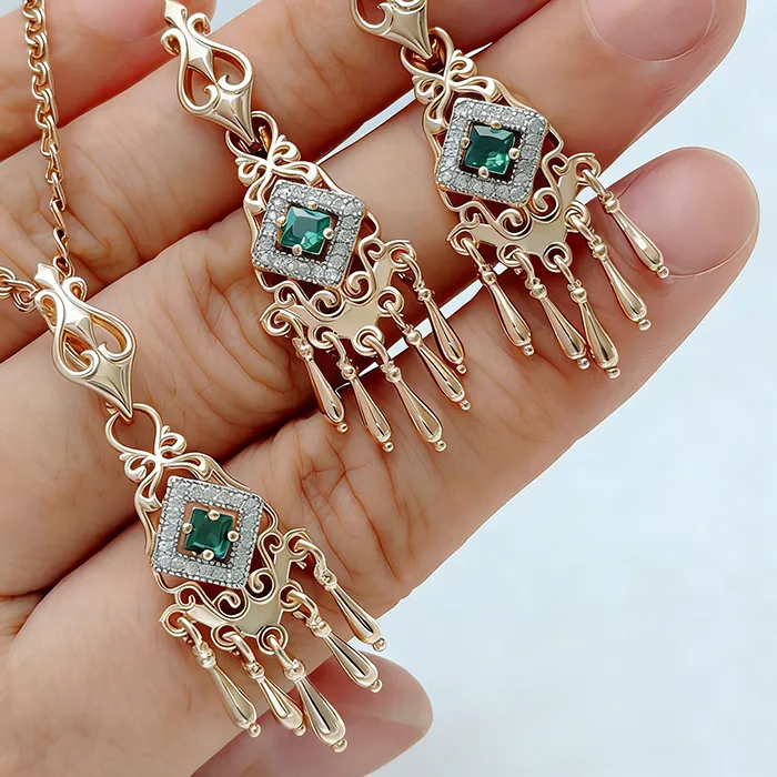 Authentic The Verdant Sovereign: A Rose-Gold Talisman of Eternal Vitality