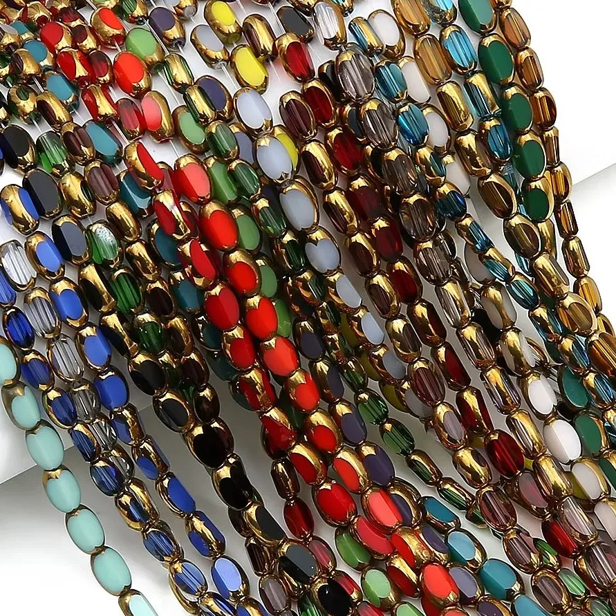 Authentic Golden Briolette Aura Beads – 100 Enchanted Oval Crystals for Sacred Jewelry