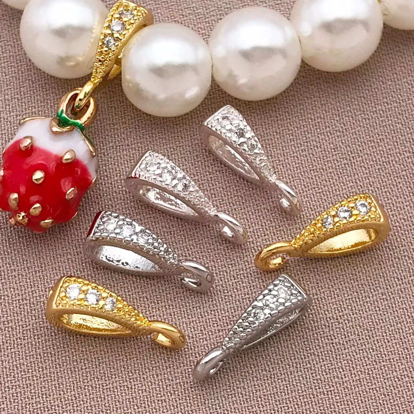 Authentic Celestial Anchors: Radiant Zircon Melon Seed Clasps