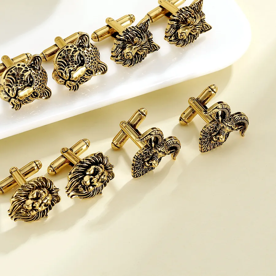 Authentic Beast Spirit Sovereign Cufflinks - Alchemical Menagerie Gold-Plated Talismanic Signet
