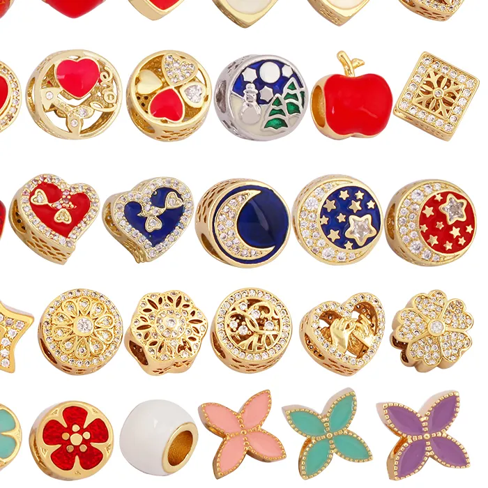 Authentic Celestial Harmony: Enchanted Gold-Spacer Beads for Cosmic Connection
