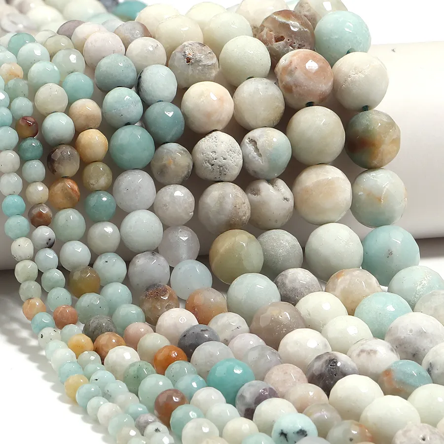 Authentic Natural Stone Irregular Round Faceted Rondelle Beads Loose Beads For Jewelry Making DIY Bracelet Necklace Accessories