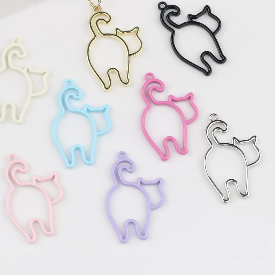 Authentic Whispering Feline Guardians: 10pcs Charming Feline Charm Set