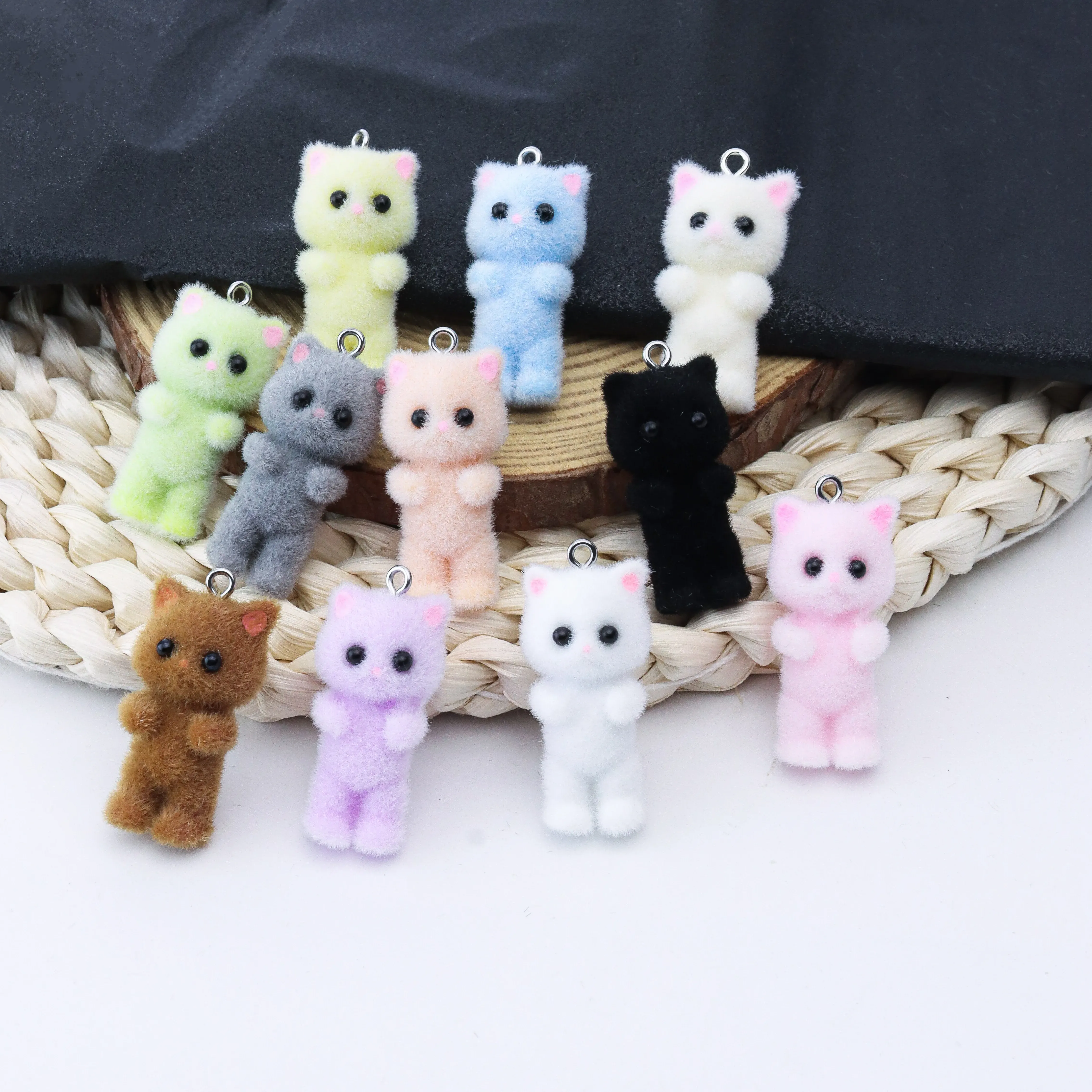 Authentic Assembly of the Thirty-Three Feline Familiars: Soft-Touch Flocked Talismans