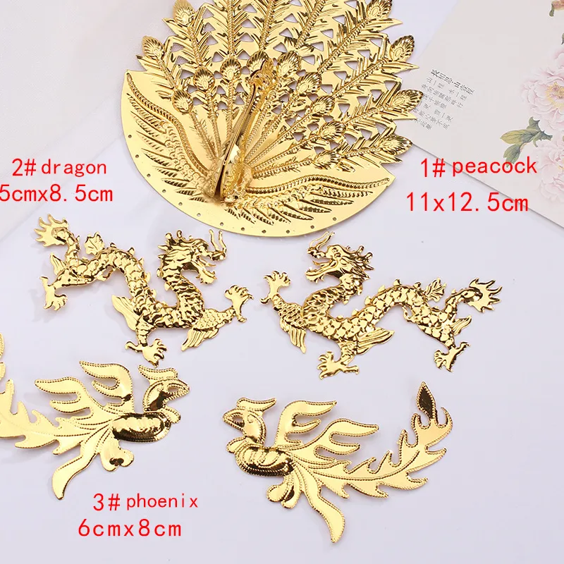 Authentic Celestial Dragon‑Peacock‑Phoenix Harmony Amulet – Gold‑Infused Hair Talisman for Sacred Craft