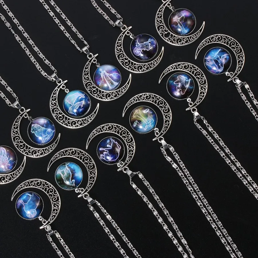 Authentic Celestial Crescent: Your Zodiac Constellation Amulet