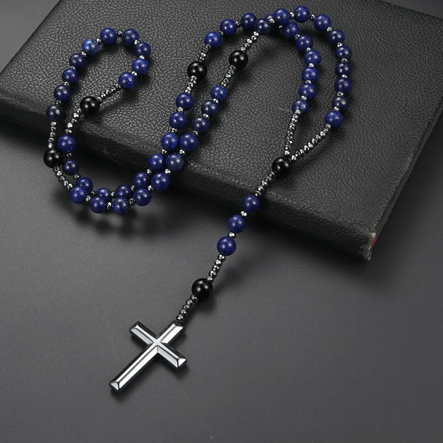 Authentic Sacred Crossroads: Blue Gemstone Necklace