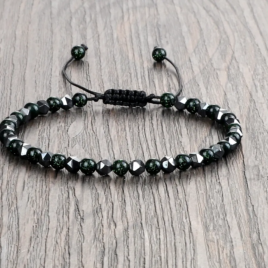 Authentic Minimalism Hematite Bracelet Irregular High Quality Shiny Gravel Lava Spacer Prayer Enegry Healing Bangles Chain Pulsera Jewelry