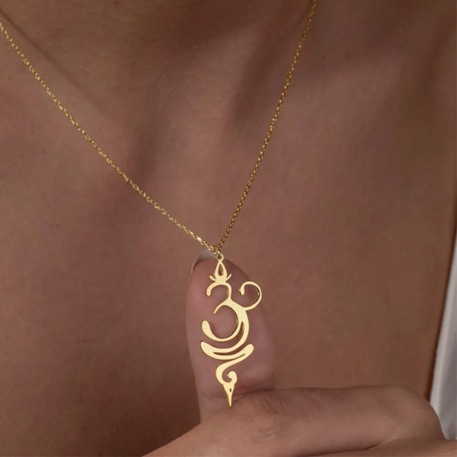 Authentic Sacred Om Gold- Plated Meditation And Chakra Alignment Amulet