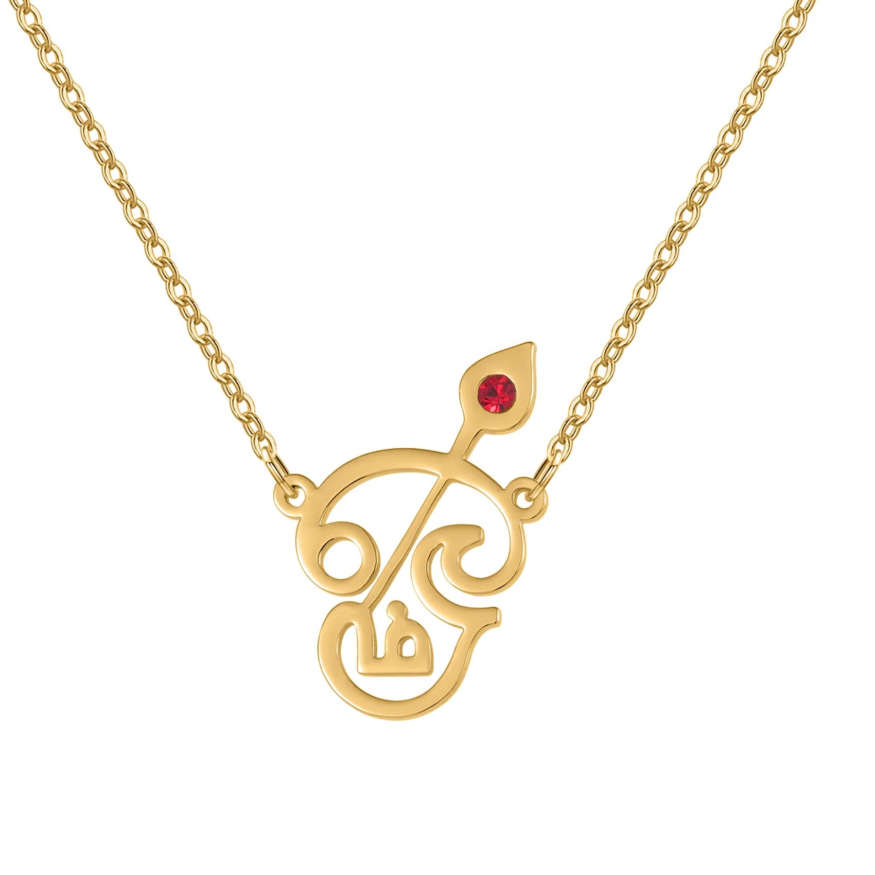 Authentic India Tamil Om Symbol Pendant Necklace Birthstone Om Shiva Symbol Yoga Vintage Jewelry Holiday for Women