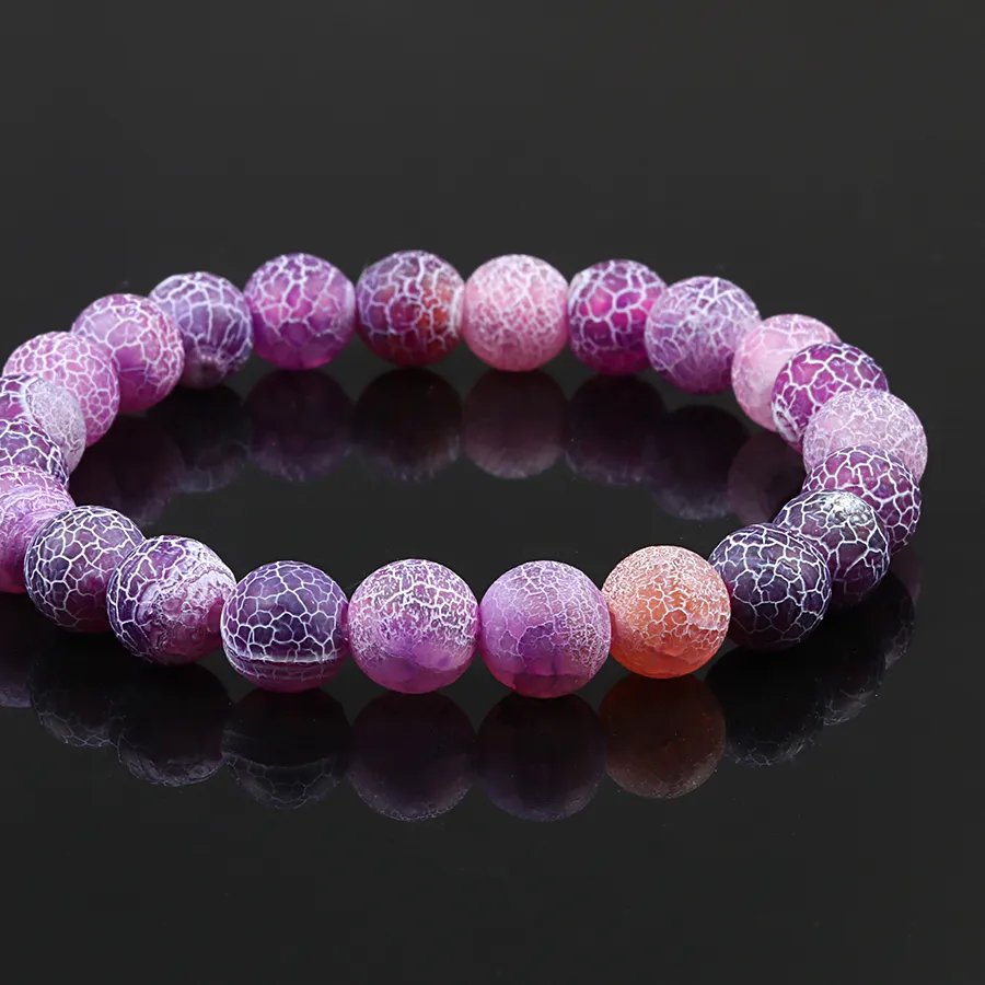 Authentic Classic Natural Weathering Stone 6 8 10Mm Beads Bracelet Chakra Elastic Bracelets Yoga Prayer Jewelry Pulseras
