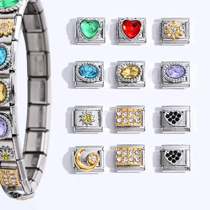 Authentic Celestial Harmony The Sun, Moon, And Love Modular Gold- Plated Talisman Bracelet