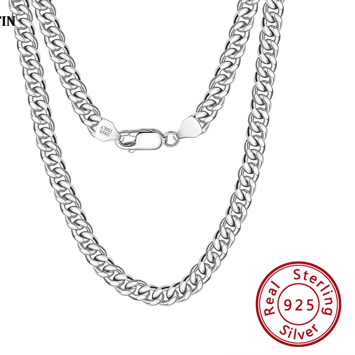 Authentic The Eternal Weaver Italian Silver Diamond-Cut Cuban Chain