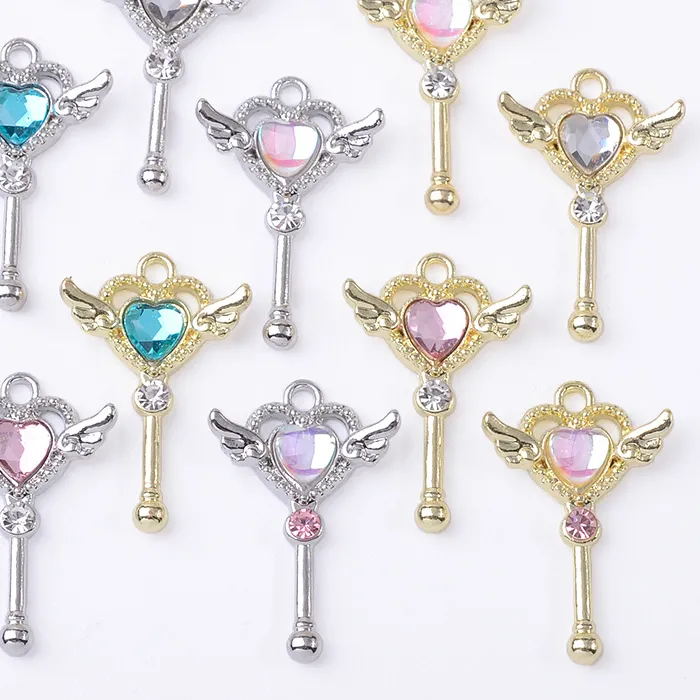 Authentic Sailor Moon Love Wings Magic Fairy Stick Pendant DIY Homemade Necklace Bracelet Jewelry Accessories