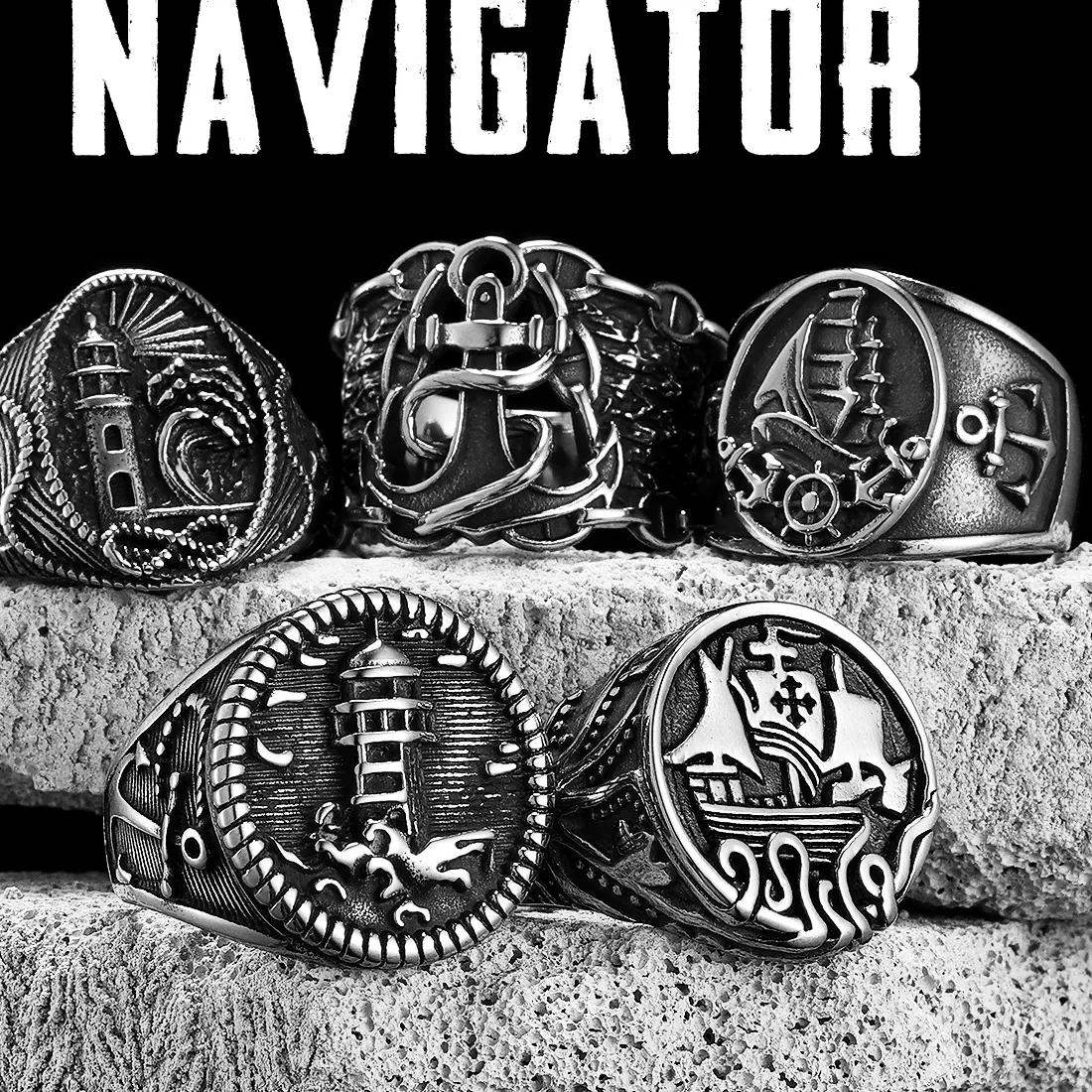 Authentic Sailor's Guardian Anchor Ring