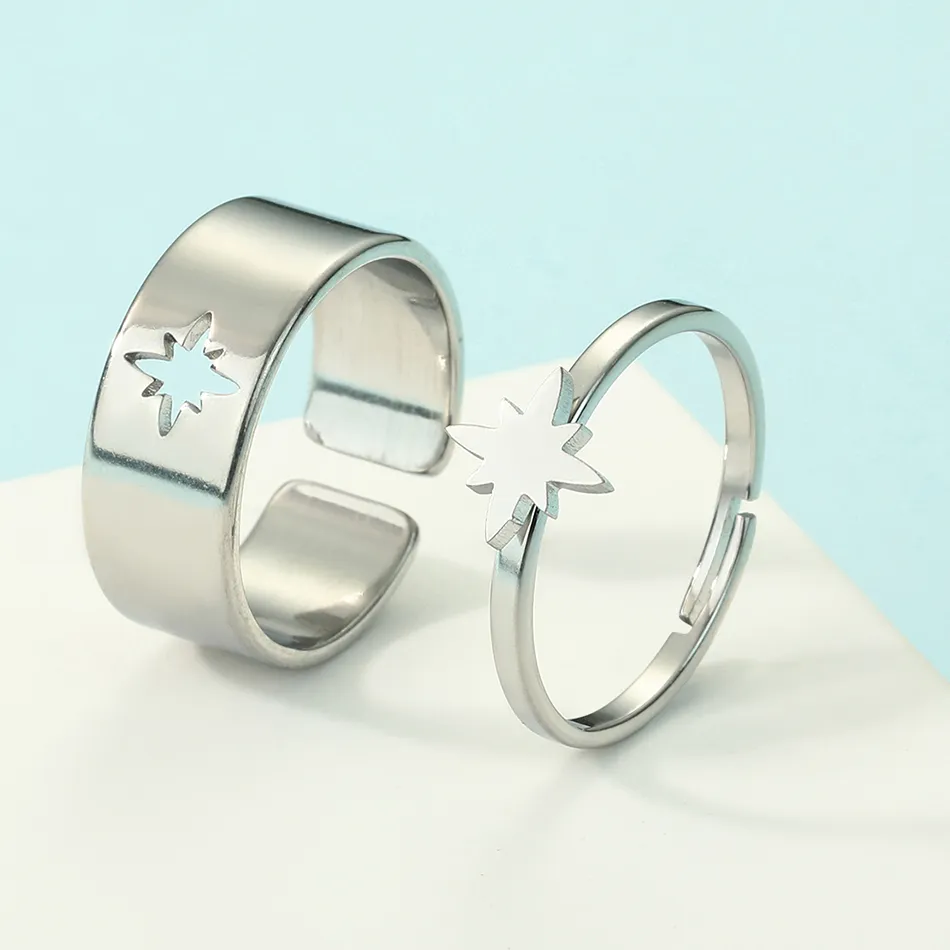 Authentic The North Star Meridian: A Celestial Compass Ring Set