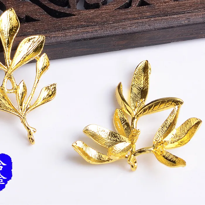 Authentic Antique leaves, branches, jewelry accessories, alloy materials, ancient hair accessories, hairpins, jewelry accessories, spot wh