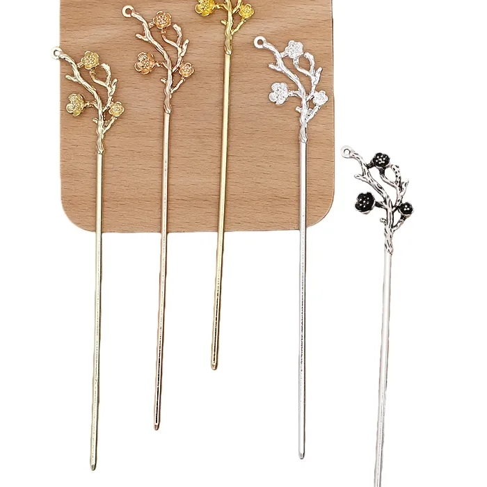 Authentic BoYuTe Alloy Flower Branch Hair Stick Materials Handmade Diy Jewelry Accessories and Components Wholesale