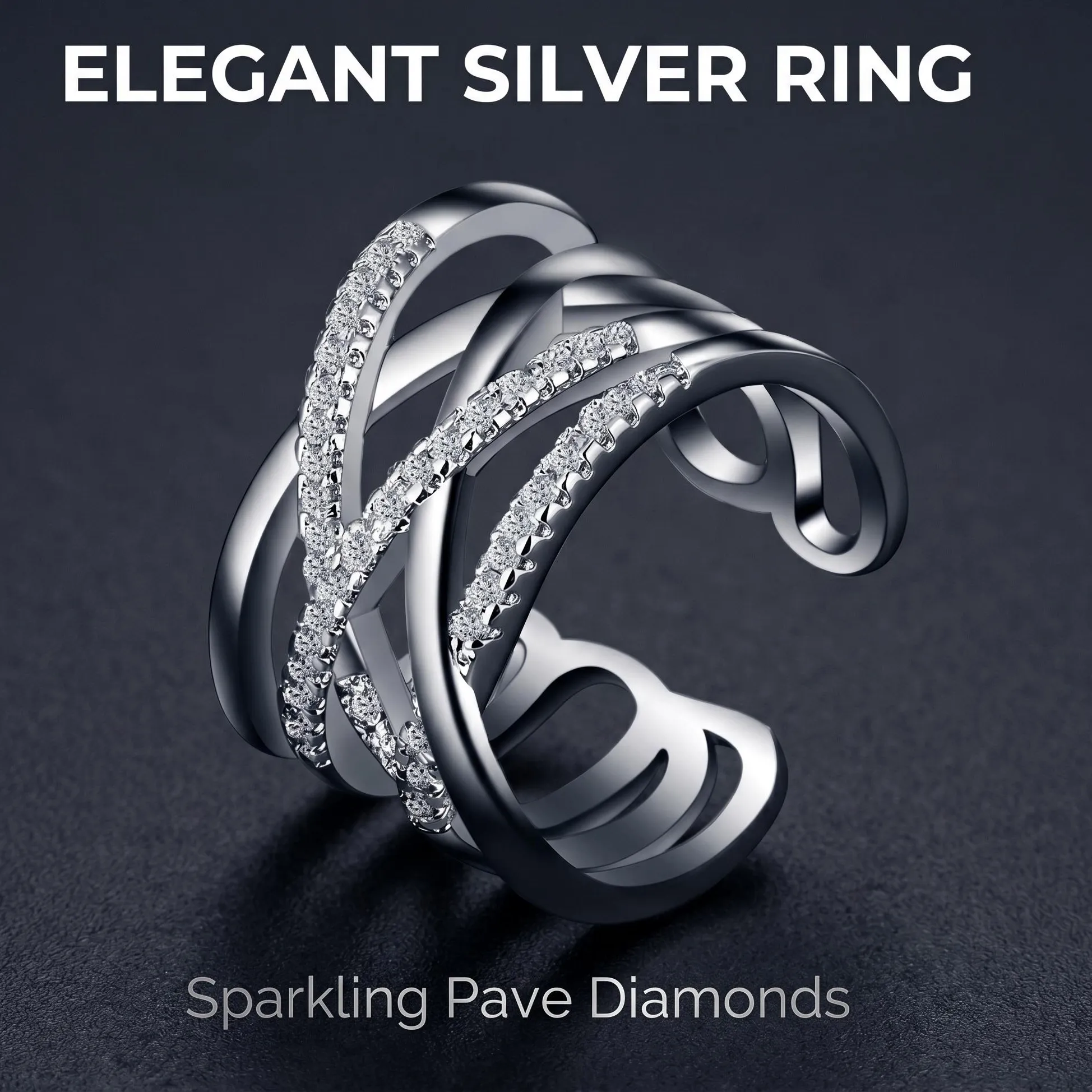Authentic The Whispering Bough Zirconia Ring of Eternal Radiance