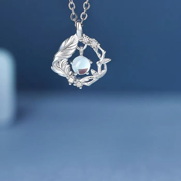 Authentic The Whispering Canopy Silver Pendant of Serene Skies and Avian Grace