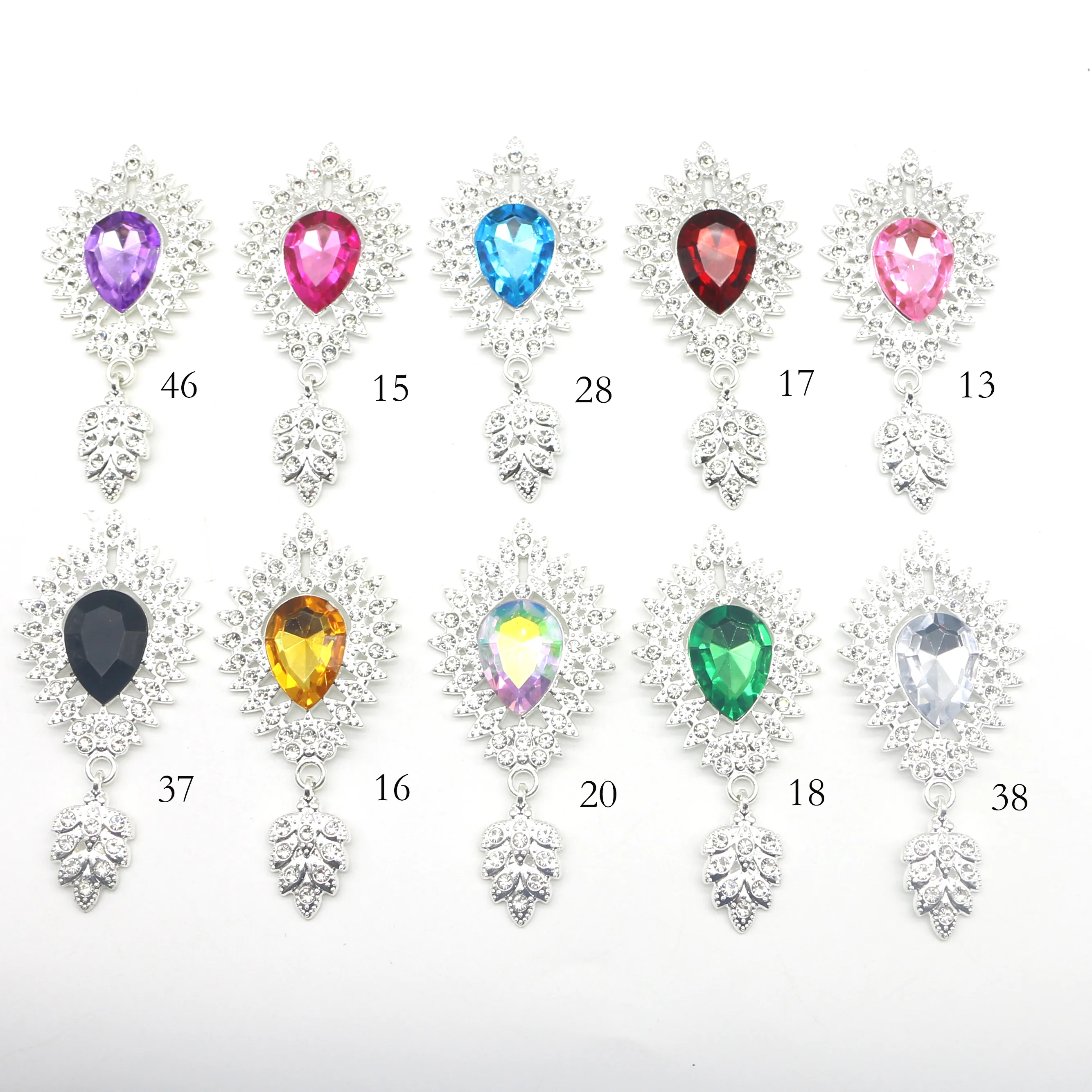 Authentic Celestial Water‑Drop Talisman – 30×66 mm Aqua‑Gem Amulet