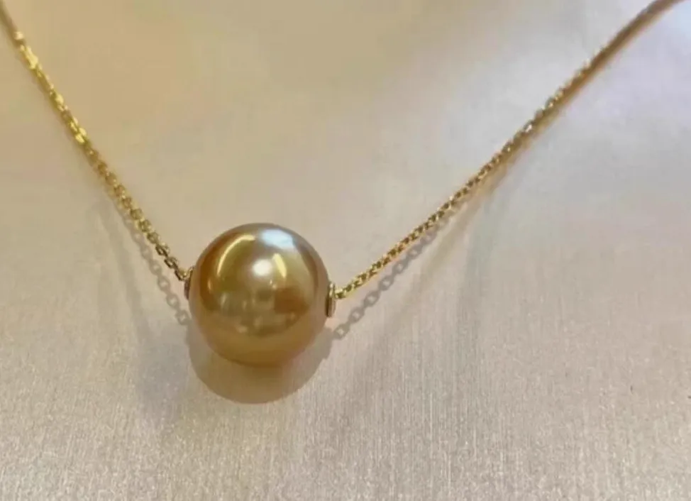 Authentic Celestial Solar Pearl - Sacred South Sea Golden Radiance Amulet
