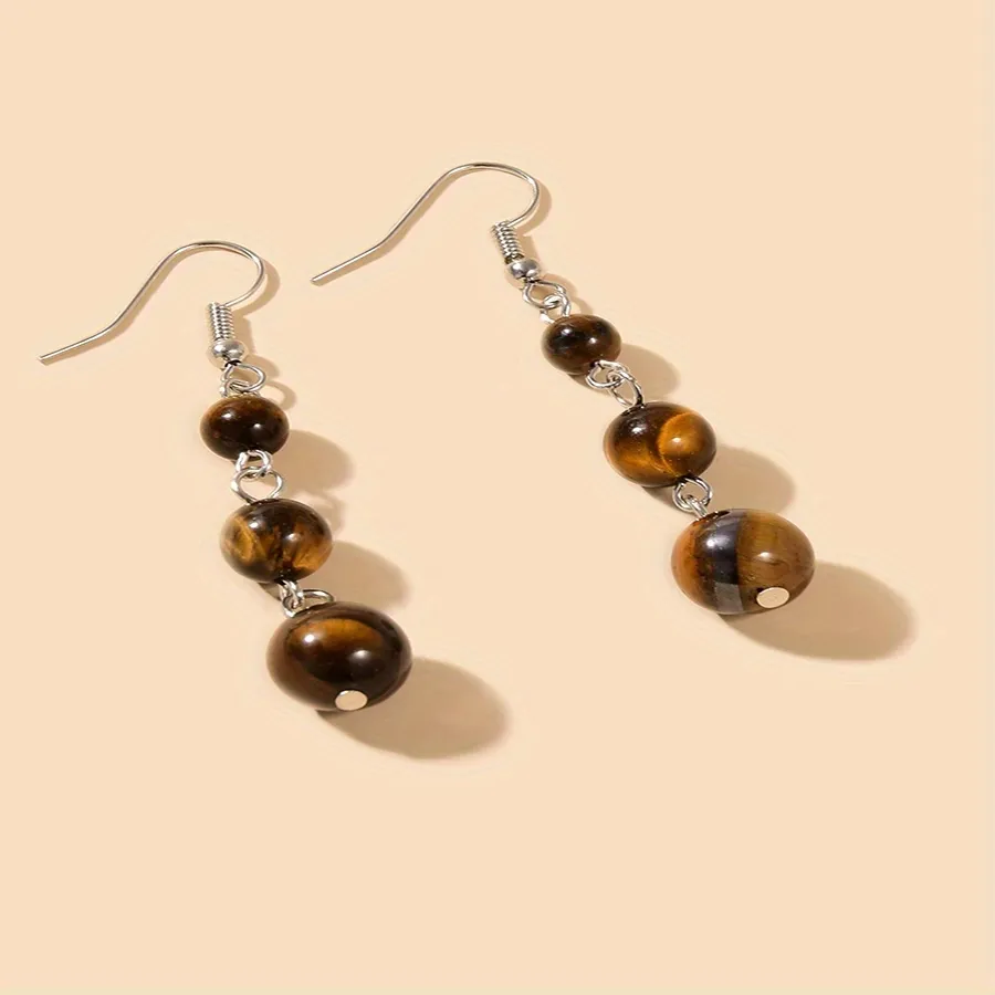 Authentic 2-piece package, retro, sexy, dark coffee, fashionable ear hook pendant earrings, suitable for women's daily matching, the perfect gift for girlfriends and friends prom parties