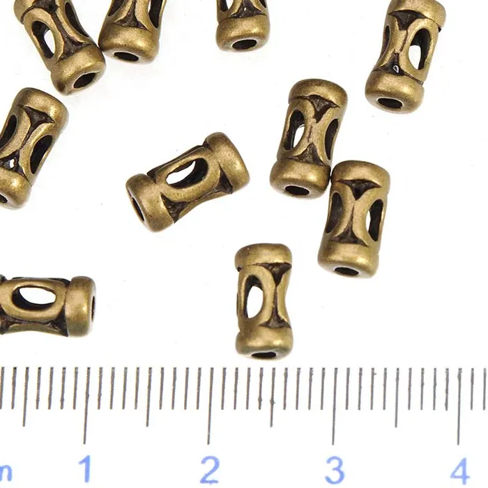 Authentic 100pcs Pieces Of Metal Beads Bracelets Handcrafts Tube 9mm Ancient Bronze Hollow Suppliers Jewelry Accessories Make Up Diy Stuff