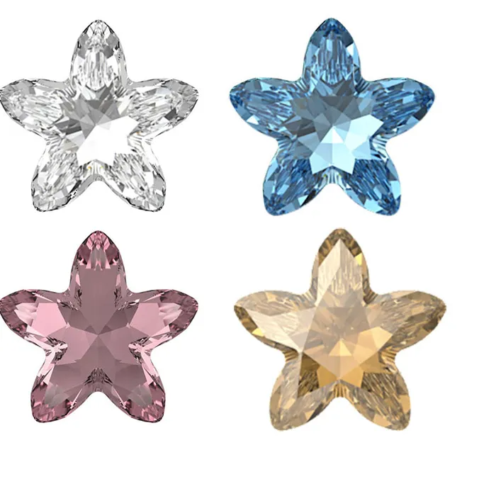 Authentic (1 Piece) 4754 Starbloom Fancy Stone Genuine Crystals from Austria Rhinestone Women Handmade Nail Art Necklace Jewelry Making