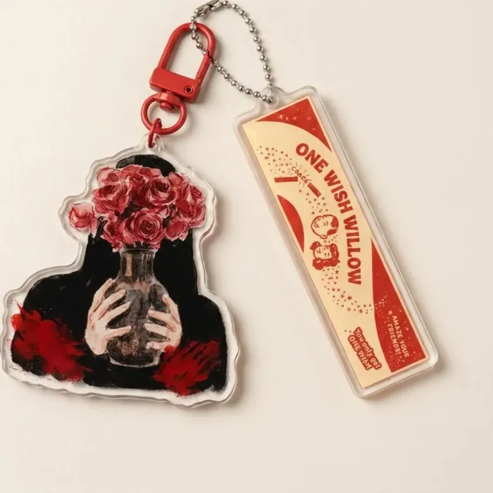 Authentic Korean Manhwa Obsession Acrylic Keyring, Creative Cute Bag Charm for Backpack, Fans Merch Gift for Webtoon Lovers Girls Boys