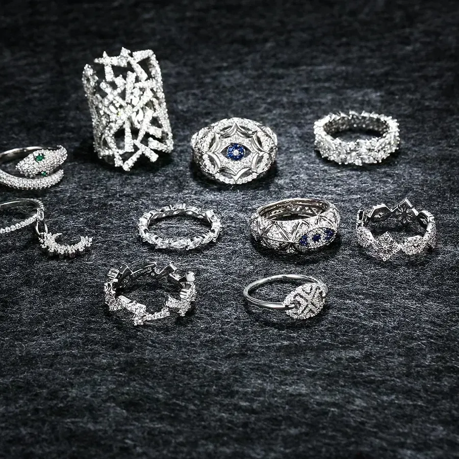 Authentic LI KI High Quality 925 Silver And Eye Of Evil Ring Personalized Versatile Elegant Jewelry Gifts For Friends