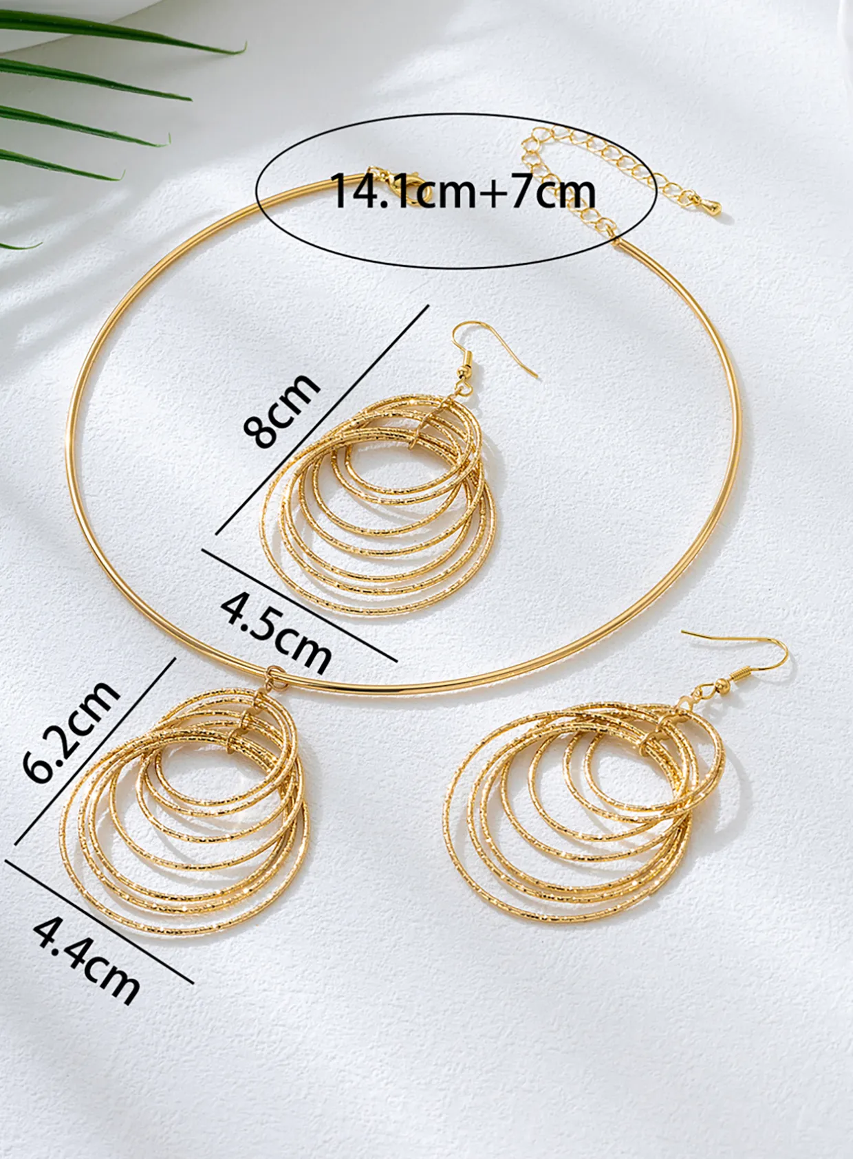 Authentic Retro round Multi-Layer Tassel Pendant Earrings And Nelace Set Versatile Ele Women's Faion Jewelry Accories