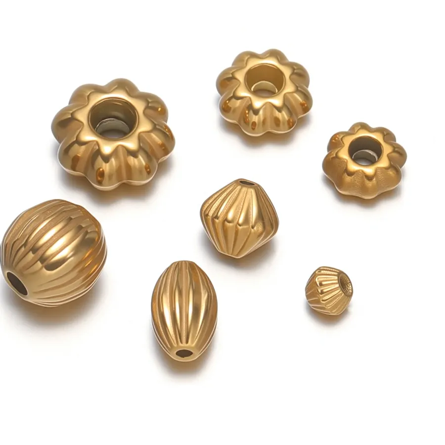 Authentic 20Pcs Flower Bead Loose Spacer Tube 8mm Beads for DIY Jewelry Making Bracelet Making Necklace Findings