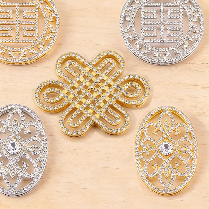 Authentic MJYA Filigree Flower Connectors Big Spacer Pendant Components For DIY Tassels Pearls Jewelry Making Supplies Accessories