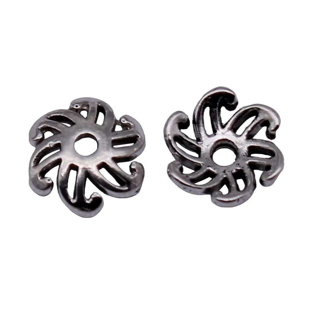 Authentic Enchanted Floral Bezel Spacer – Mystic Blossom Charm for Sacred Jewelry