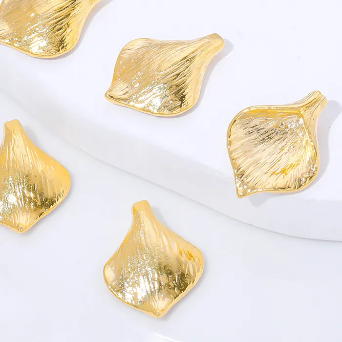 Authentic 18K Gold Plated Calla Lily Bead Caps Single Flower Petal End Caps For Jewelry Making DIY Bracelet Necklace Findings