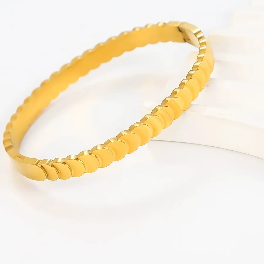Authentic Celestial 18K Gold‑Laminated Titanium Disc Bracelet – Guardian of the Feminine Spirit