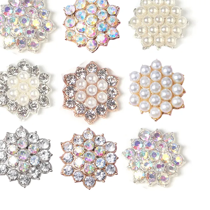 Authentic Best Selling Shiny Alloy10pcs/ set Rhinestone Pearl Jewelry Decorations Holiday Handmade Creative Products Accessories
