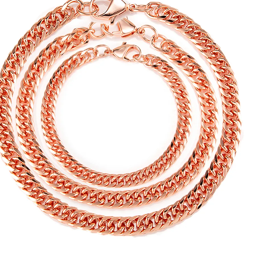 Authentic Pure Bracelets for Men Women Adjustable Cuban Chain Link Lobster Clasp 6mm Wide Anti-scratch Male 7-10.5 Inch Jewelry