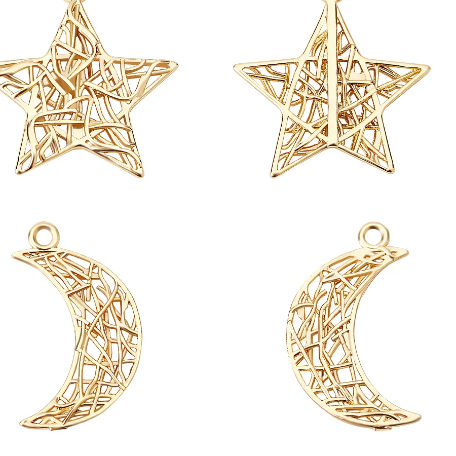 Authentic Celestial Harmonies Star and Moon Brass Talisman Set