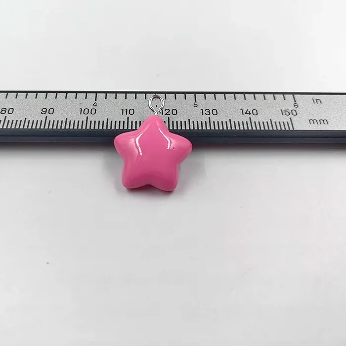 Authentic 10Pcs Cute Korean Multicolor Small Star Pendants Kawaii Charms Ornament Materials for Handmade Earrings Keychains