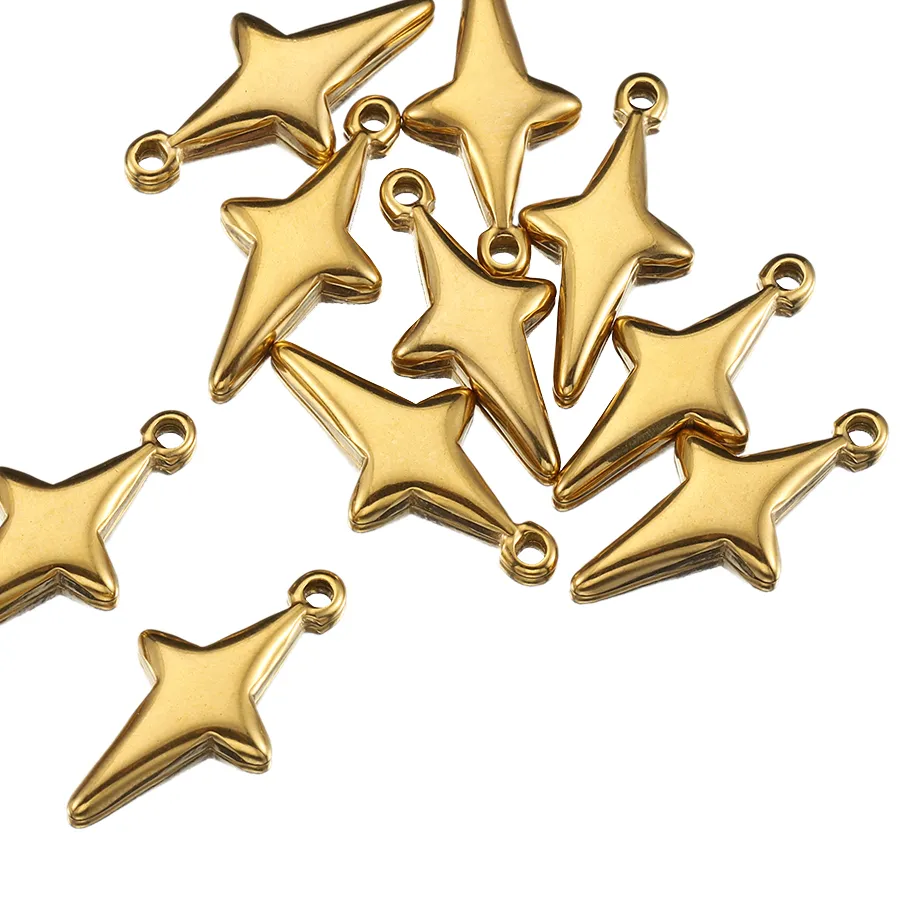 Authentic 5 Pieces Vintage Star Meteor Pendant for DIY Earrings Necklace Jewelry Making Charm Accessories