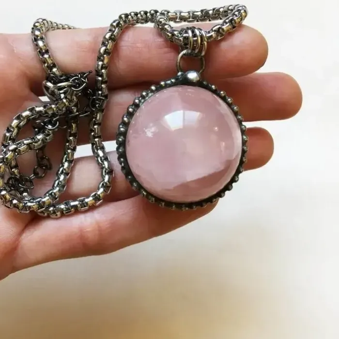 Authentic 10pcs WitchCraft Collar Quartz Fluorite Obsidian Crystal Sphere Ball Talisman Necklace Goth Amulet Women Y2K Jewelry