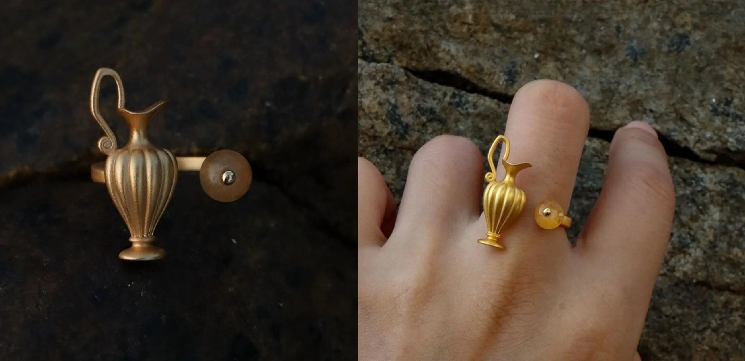Authentic The Vessel of Eternal Echoes: Ancient Hellenic Gold-Plated Ring
